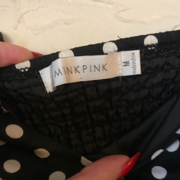 True Vintage Polka Dot Strapless Mini Dress Black & White - Picture 11 of 15